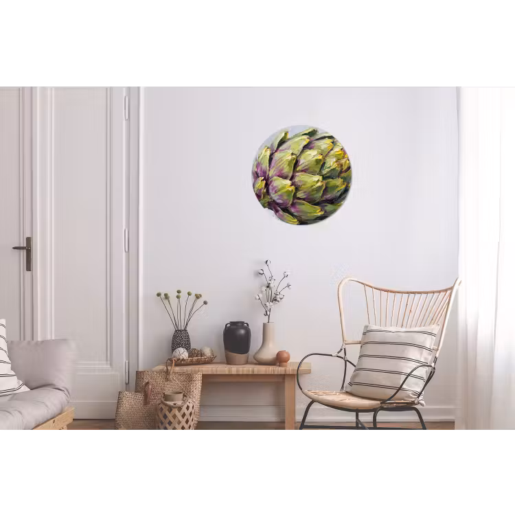Wandcirkel - Aluminium - Eten - Artisjok - Modern — 2