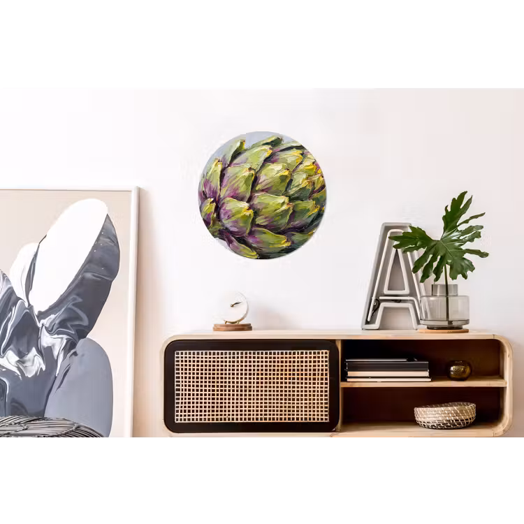 Wandcirkel - Aluminium - Eten - Artisjok - Modern — 3