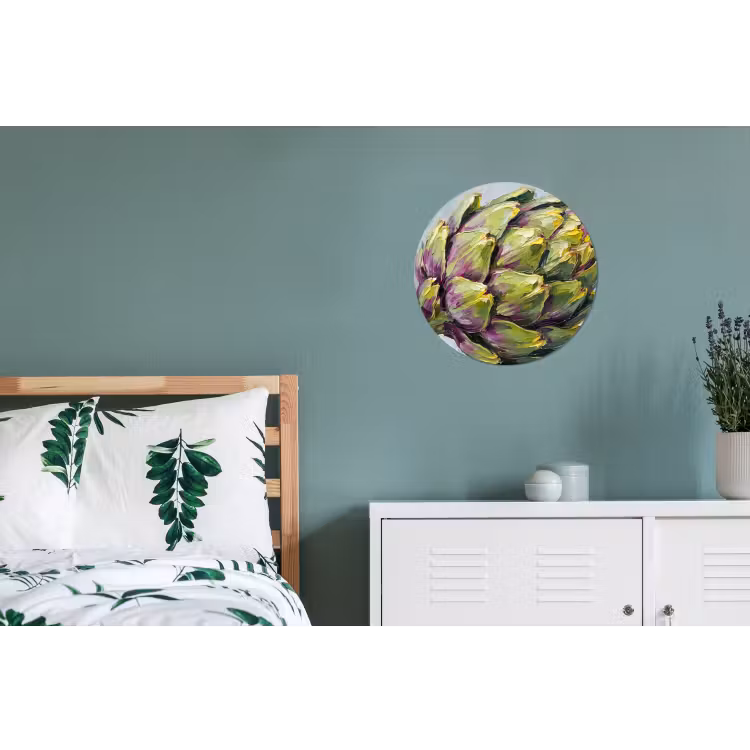 Wandcirkel - Aluminium - Eten - Artisjok - Modern — 4