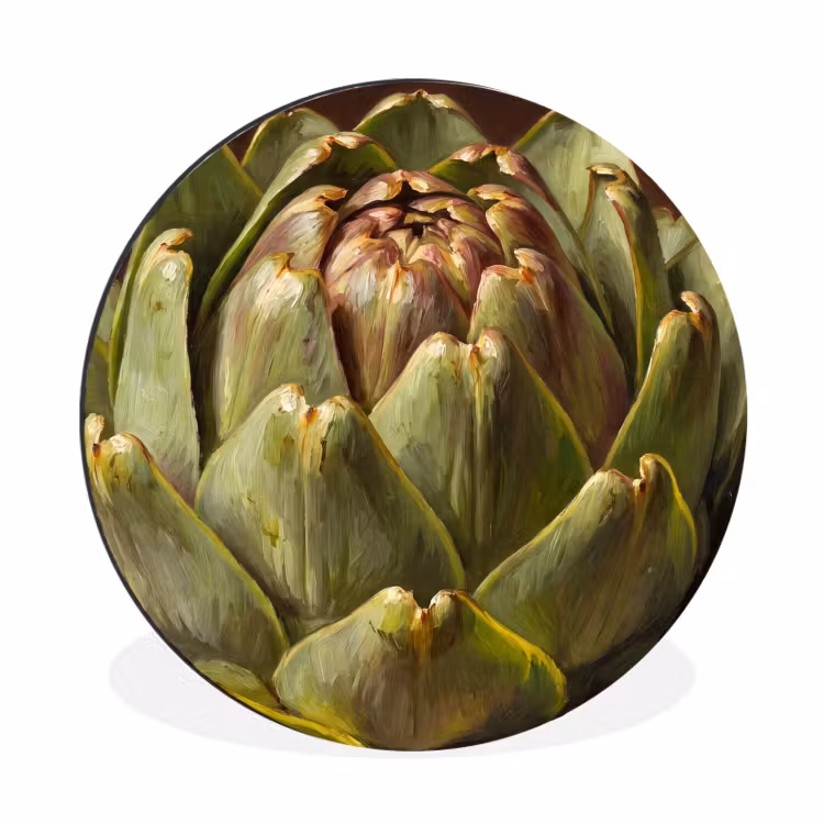 Wandcirkel - Aluminium - Groente - Artisjok - Groen — 1