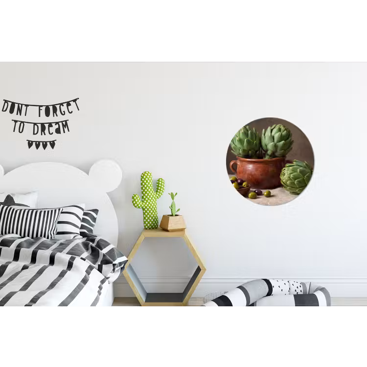 Wandcirkel - Aluminium - Artisjokken - Olijven - Eten — 5