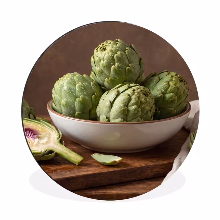 Wandcirkel - Aluminium - Groenten - Artisjok - Keuken — 1