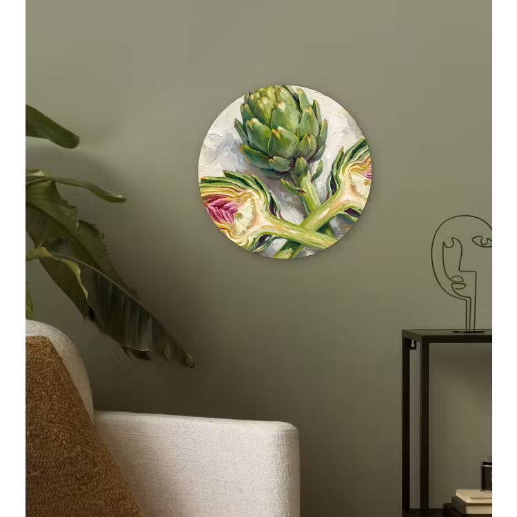 Wandcirkel - Glas - Artisjok - Citroen - Eten — 3