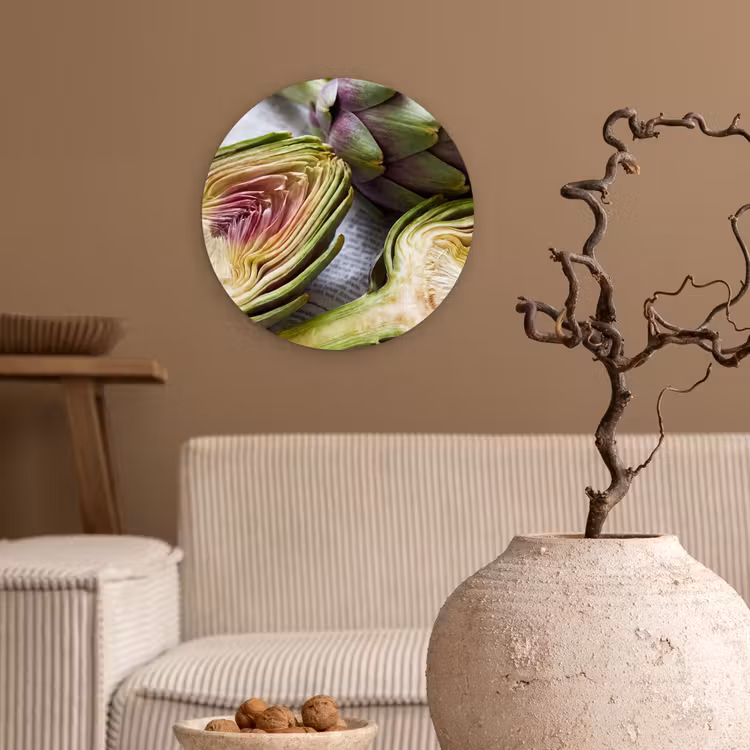 Wandcirkel - Glas - Artisjok - Doorgesneden - Eten — 2