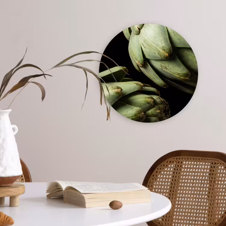 Wandcirkel - Glas - Artisjok - Groen - Eten — 4