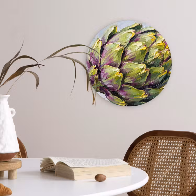 Wandcirkel - Glas - Eten - Artisjok - Modern — 4