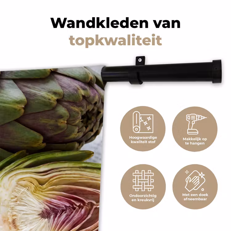 Wandkleed - Artisjok - Doorgesneden - Eten — 3