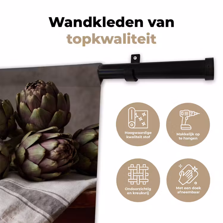 Wandkleed - Artisjok - Eten - Rustiek — 3