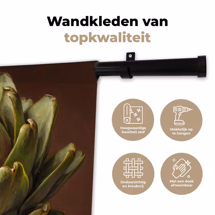 Wandkleed - Groente - Artisjok - Groen — 3
