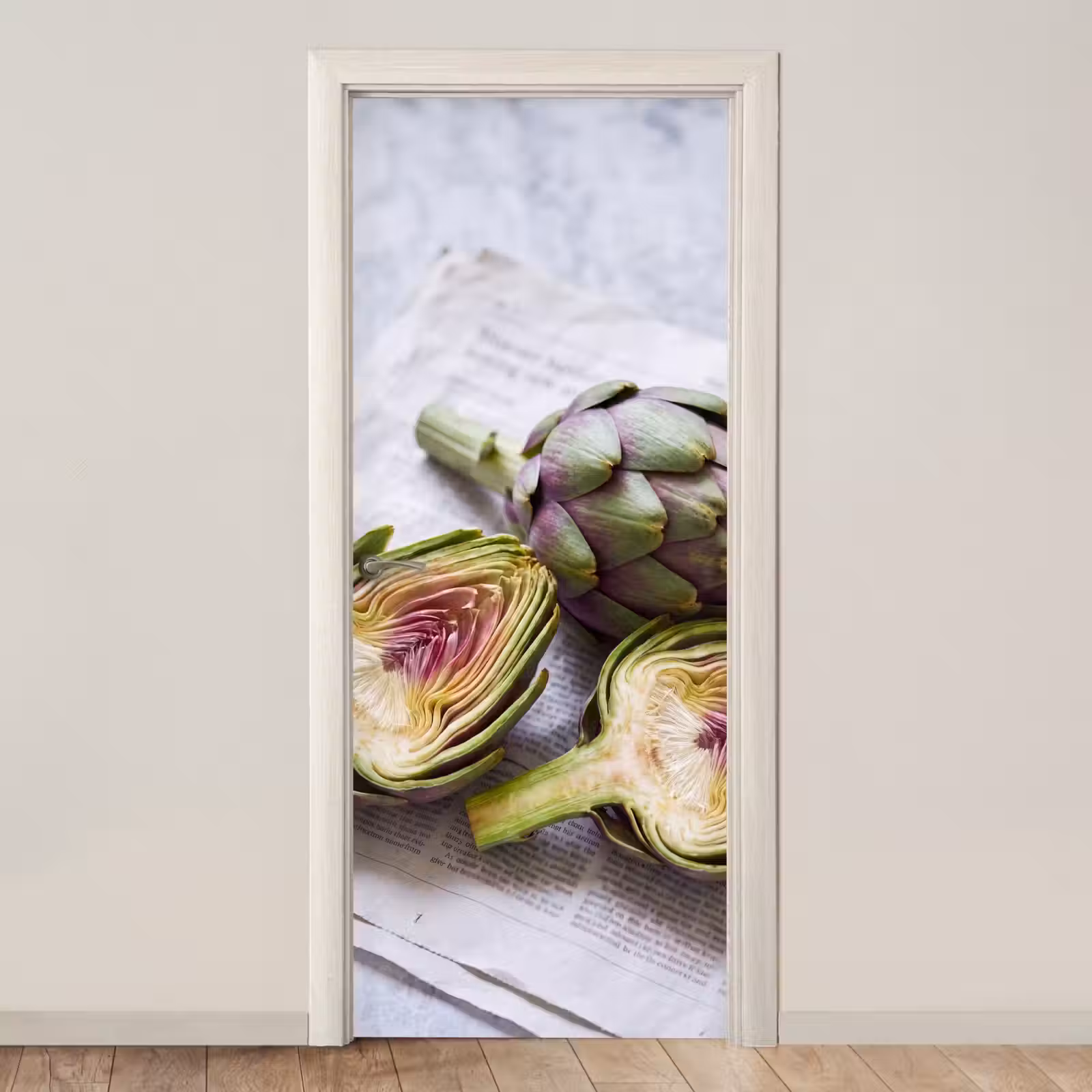 Deursticker - Artisjok - Doorgesneden - Eten — 1