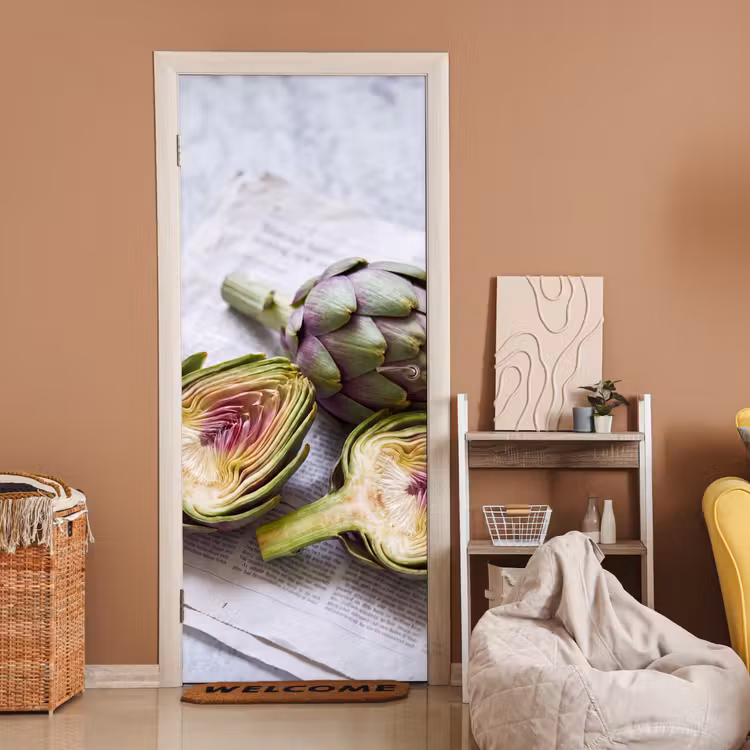 Deursticker - Artisjok - Doorgesneden - Eten — 2