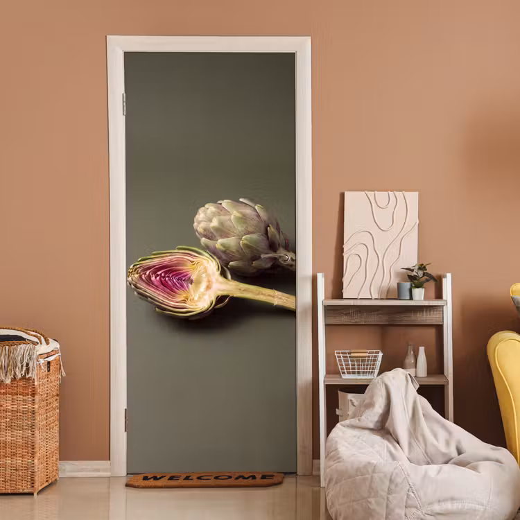Deursticker - Artisjok - Paars - Voedsel — 2