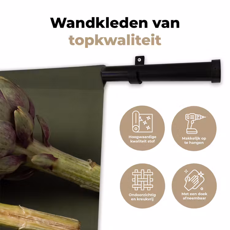 Wandkleed - Artisjok - Paars - Voedsel — 3