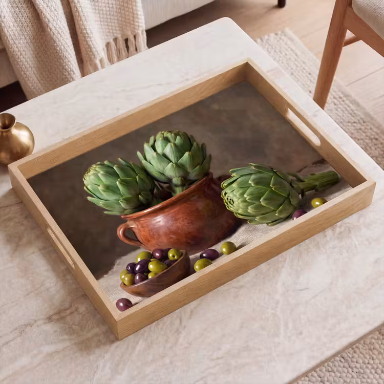 Dienblad - Artisjokken - Olijven - Eten — 2