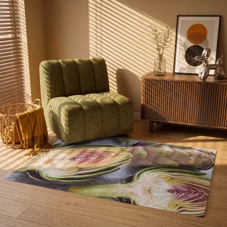 Vloerkleed - Artisjok - Doorgesneden - Eten — 2