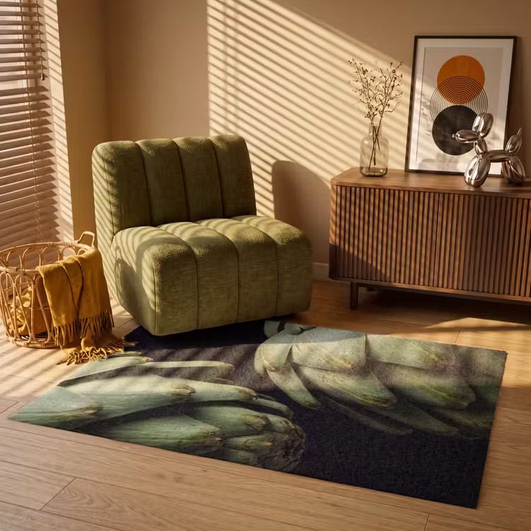 Vloerkleed - Artisjok - Groen - Eten — 2