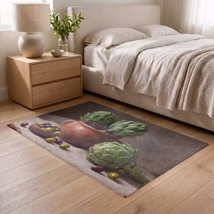 Vloerkleed - Artisjokken - Olijven - Eten — 5