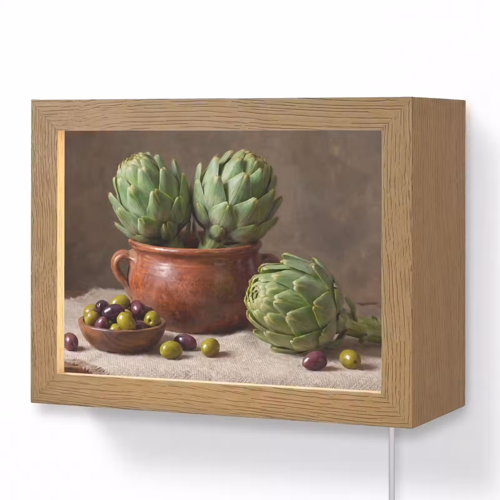 Lightbox - Wandlamp - Artisjokken - Olijven - Eten — 1