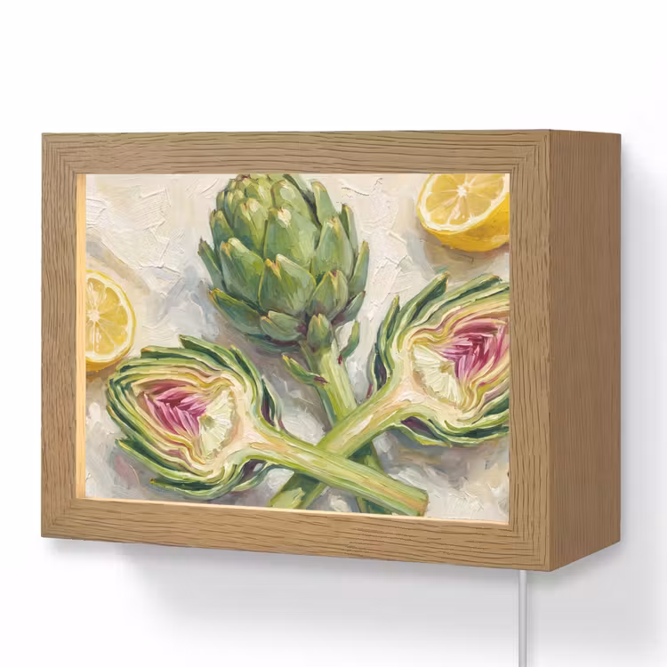 Lightbox - Wandlamp - Artisjok - Citroen - Eten — 1