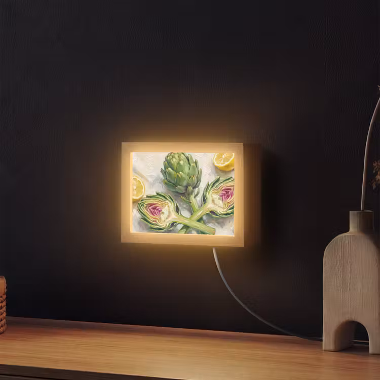 Lightbox - Wandlamp - Artisjok - Citroen - Eten — 2