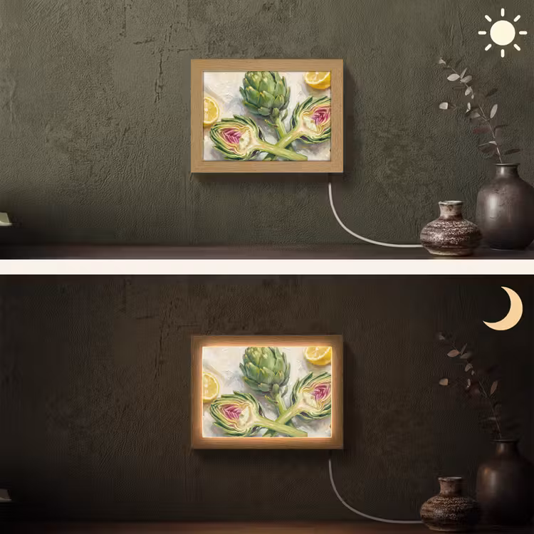 Lightbox - Wandlamp - Artisjok - Citroen - Eten — 3