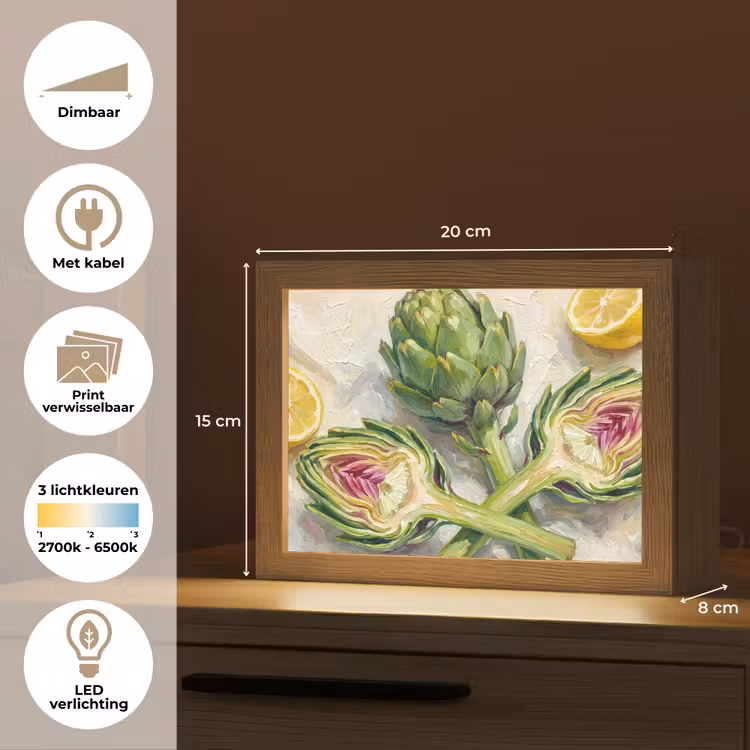 Lightbox - Wandlamp - Artisjok - Citroen - Eten — 9