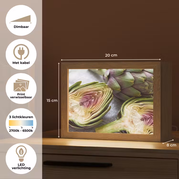 Lightbox - Wandlamp - Artisjok - Doorgesneden - Eten — 9