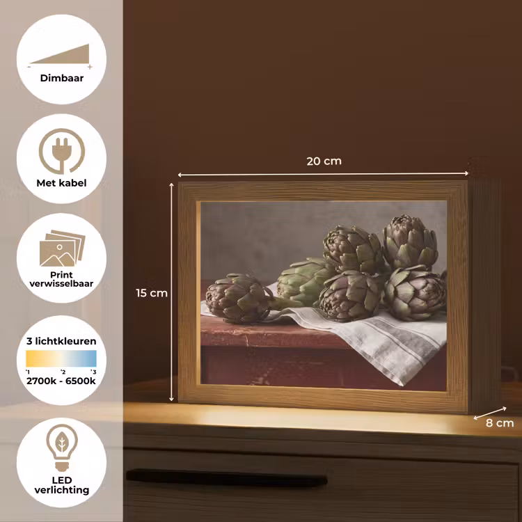 Lightbox - Wandlamp - Artisjok - Eten - Rustiek — 9
