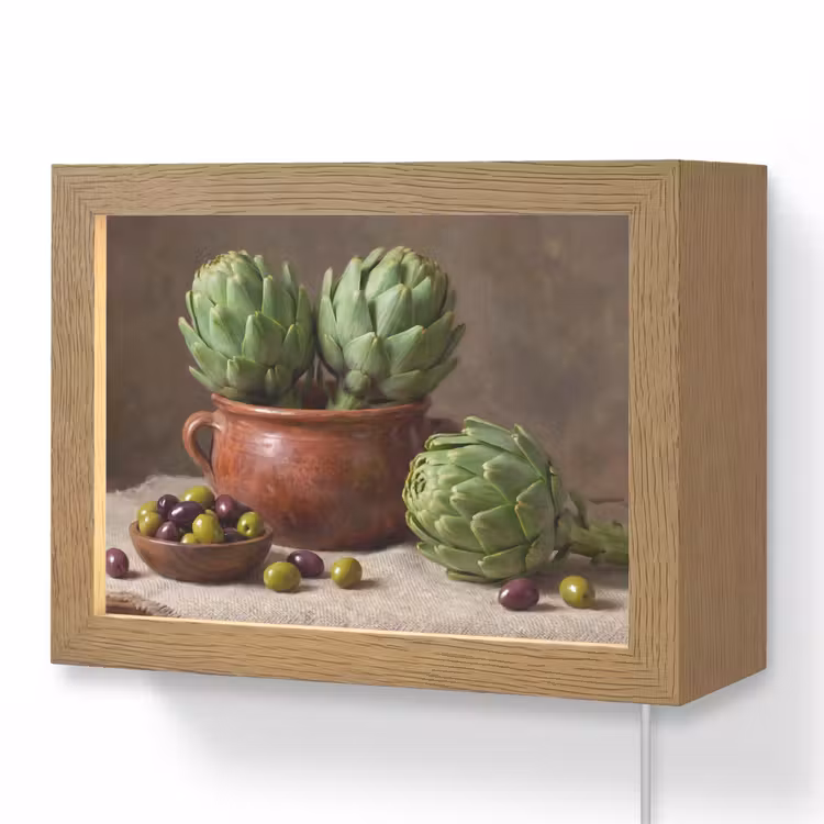 Lightbox - Wandlamp - Artisjokken - Olijven - Eten — 1