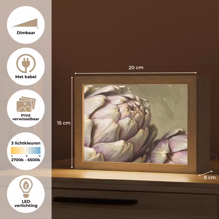 Lightbox - Wandlamp - Groente - Stilleven - Schilderij — 9