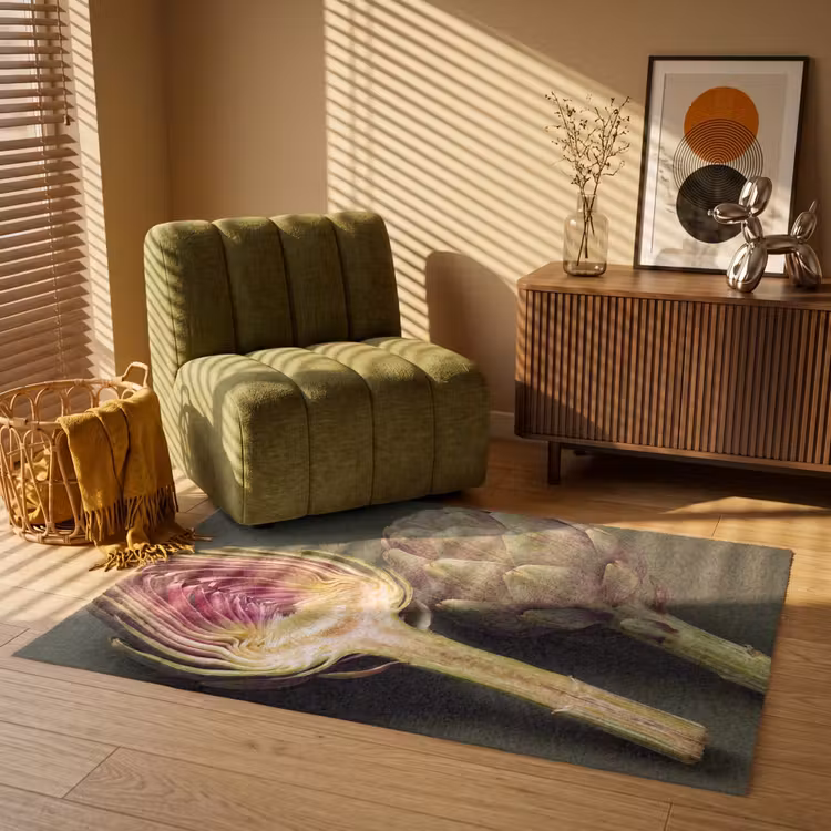 Vloerkleed - Artisjok - Paars - Voedsel — 2