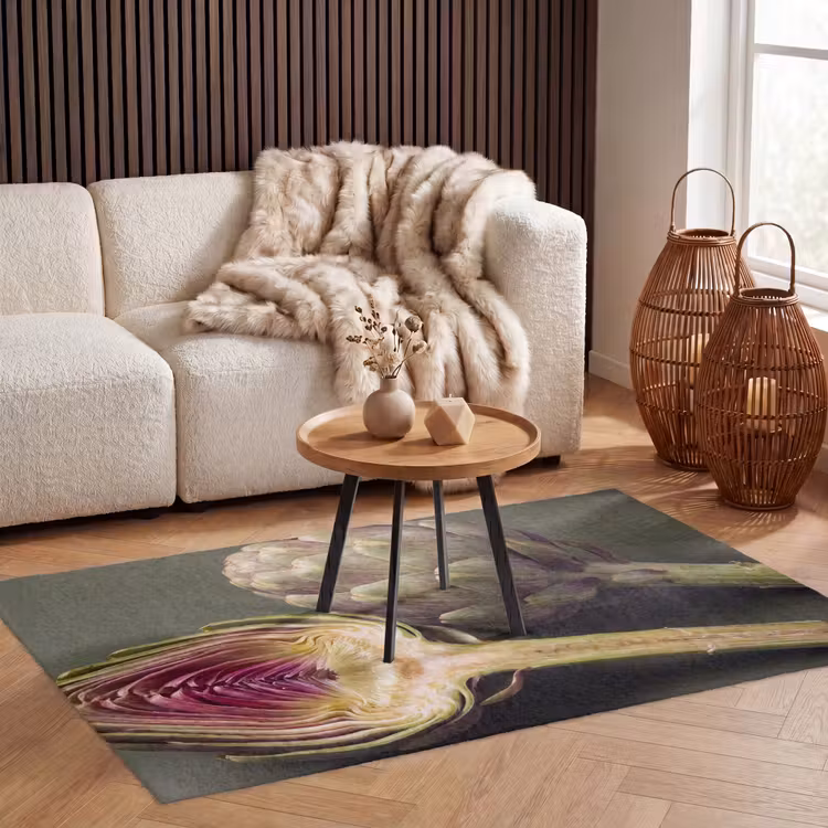 Vloerkleed - Artisjok - Paars - Voedsel — 3