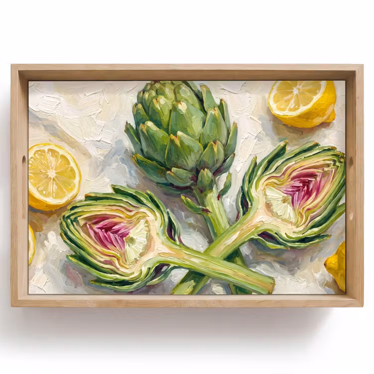 Dienblad - Artisjok - Citroen - Eten — 1