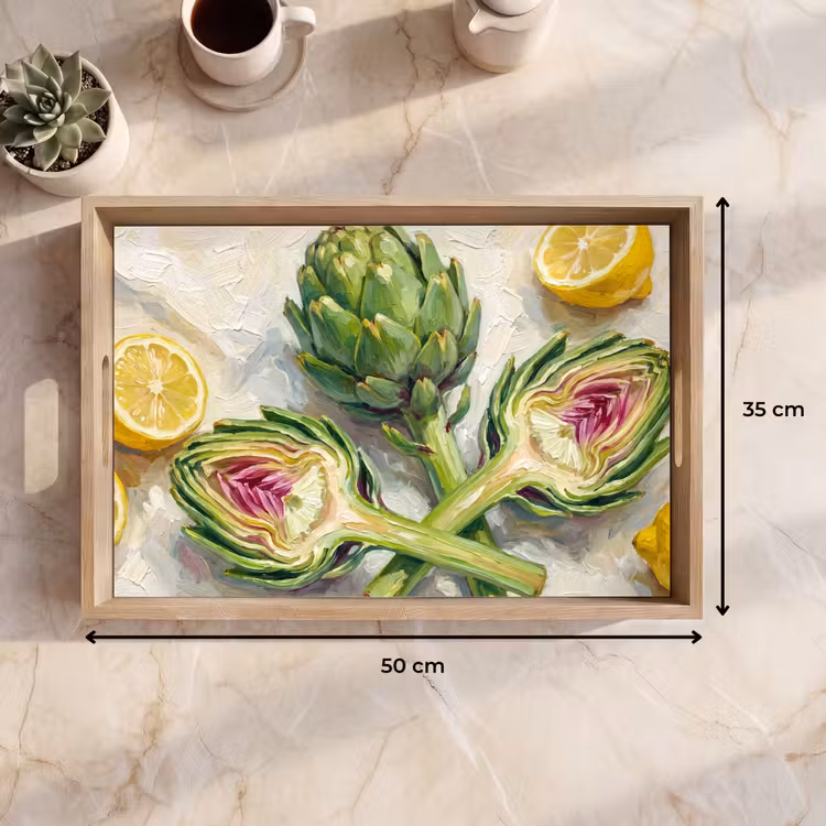 Dienblad - Artisjok - Citroen - Eten — 9