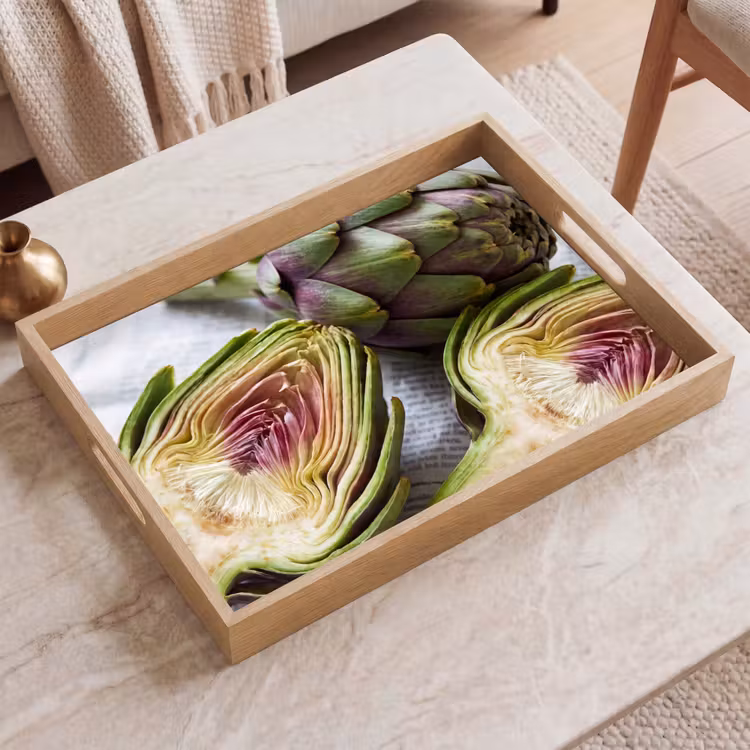 Dienblad - Artisjok - Doorgesneden - Eten — 2