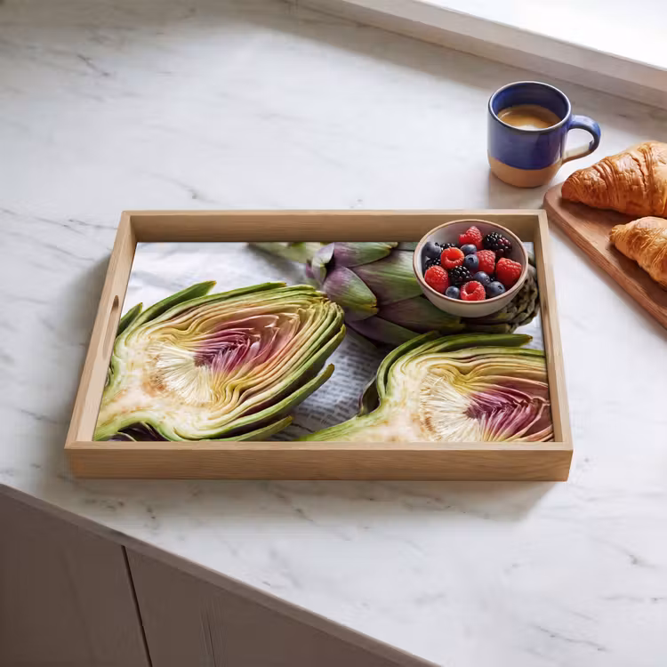 Dienblad - Artisjok - Doorgesneden - Eten — 4