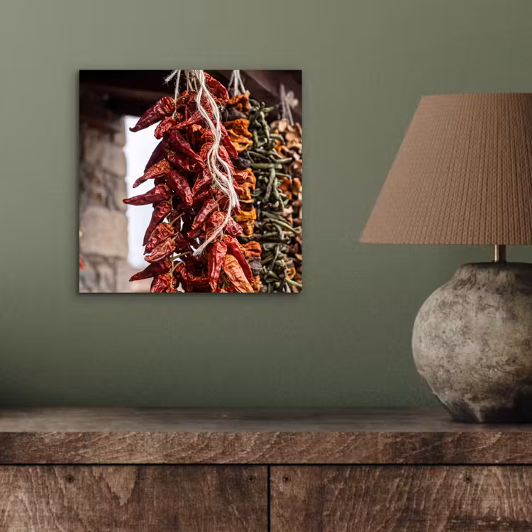 Aluminium schilderij - Rode pepers - Eten — 3
