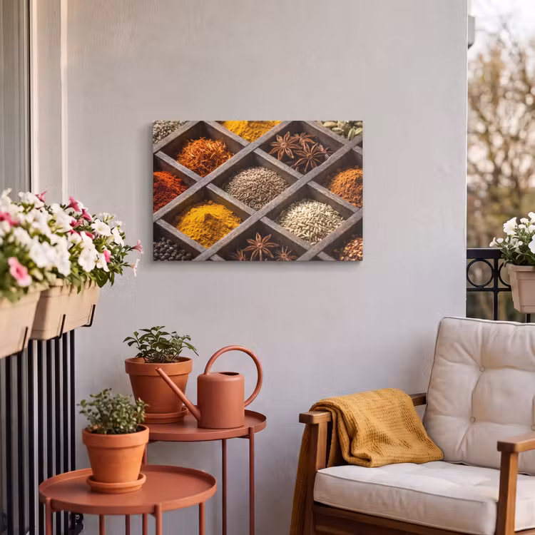 Buiten canvas - Kruiden - Houten - Eten — 3