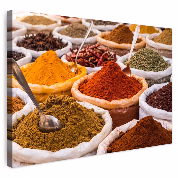 Buiten canvas - Kruiden - Markt - Eten — 1