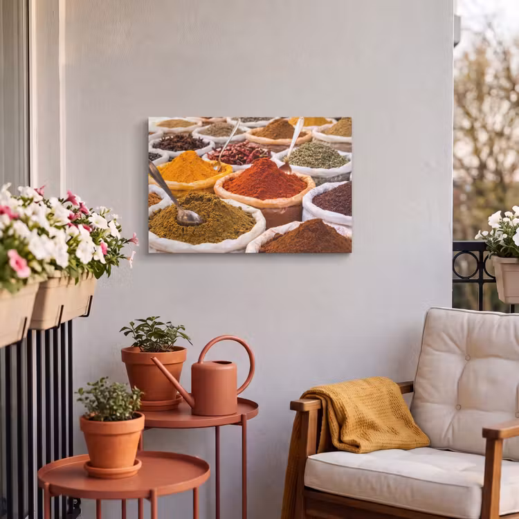Buiten canvas - Kruiden - Markt - Eten — 3