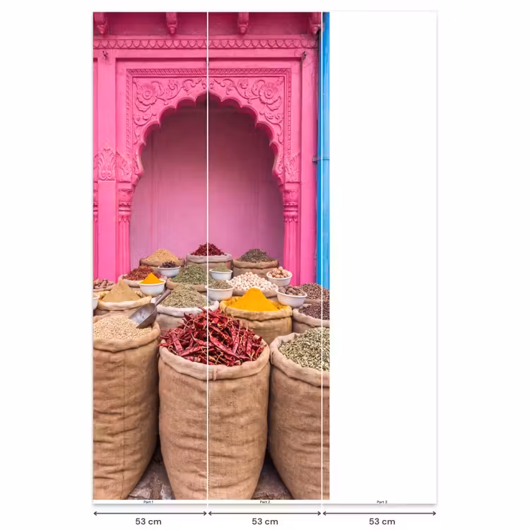 Behang - Kruiden - Markt - Roze — 6