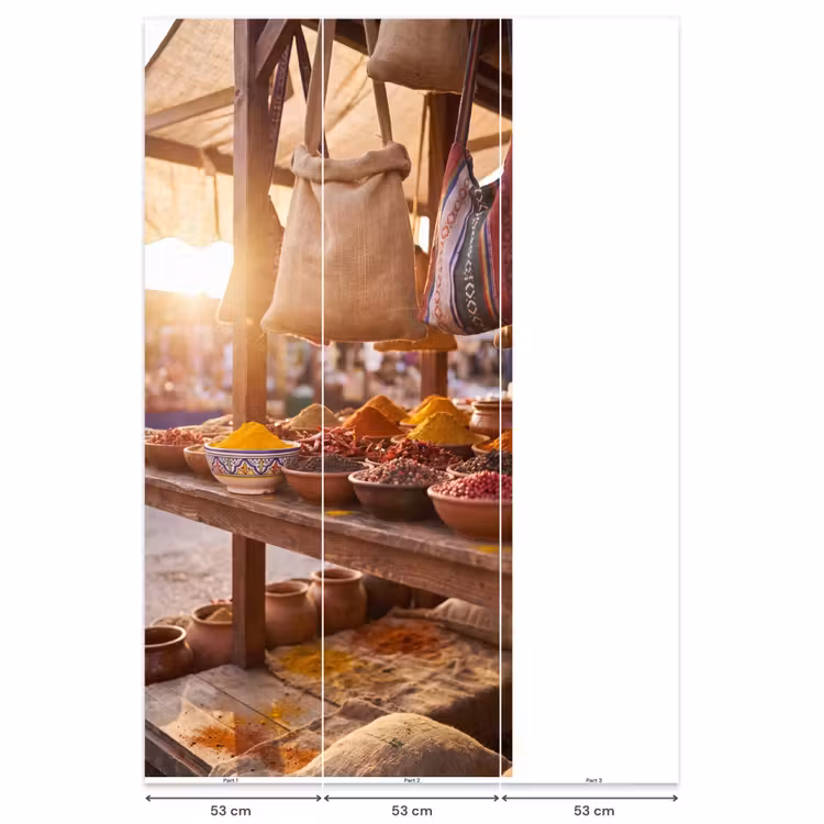 Behang - Specerijen - Markt - Kleurrijk — 6