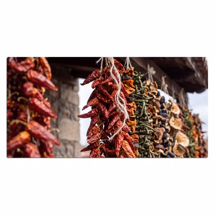 Bureau onderlegger - Rode pepers - Eten — 2