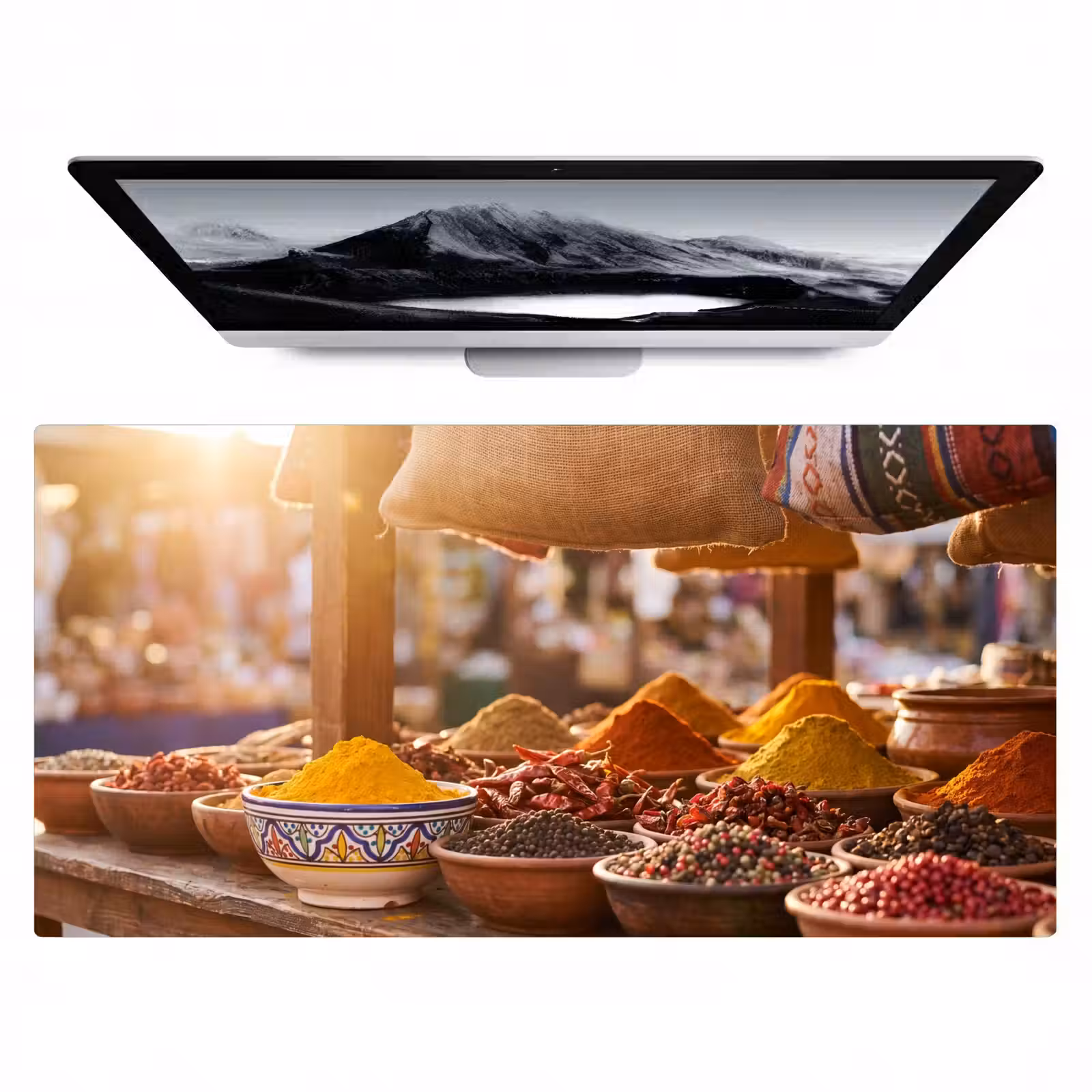 Bureau onderlegger - Specerijen - Markt - Kleurrijk — 1