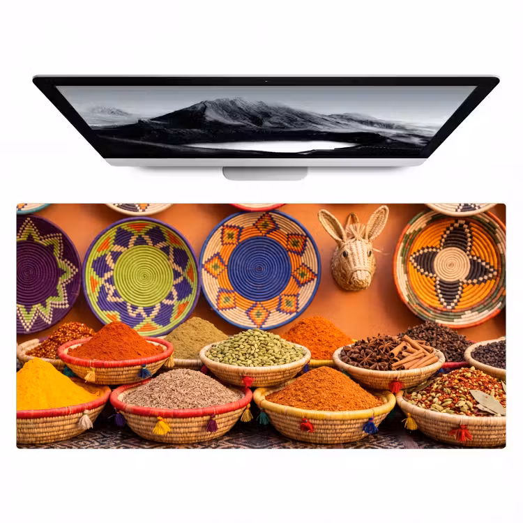 Bureau onderlegger - Eten - Kleurrijk - Cultuur — 1