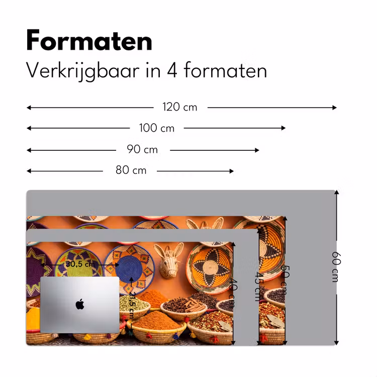 Bureau onderlegger - Eten - Kleurrijk - Cultuur — 8