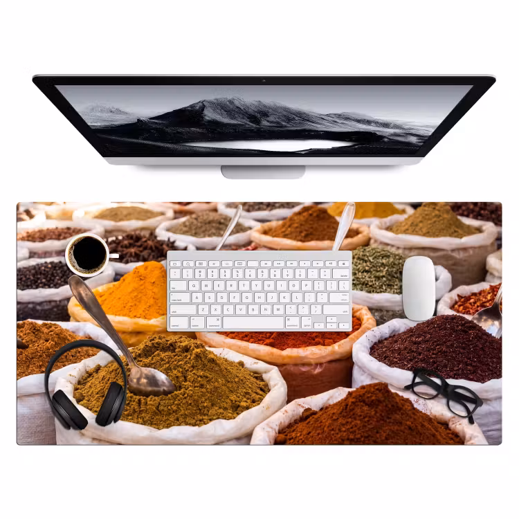 Bureau onderlegger - Kruiden - Markt - Eten — 4