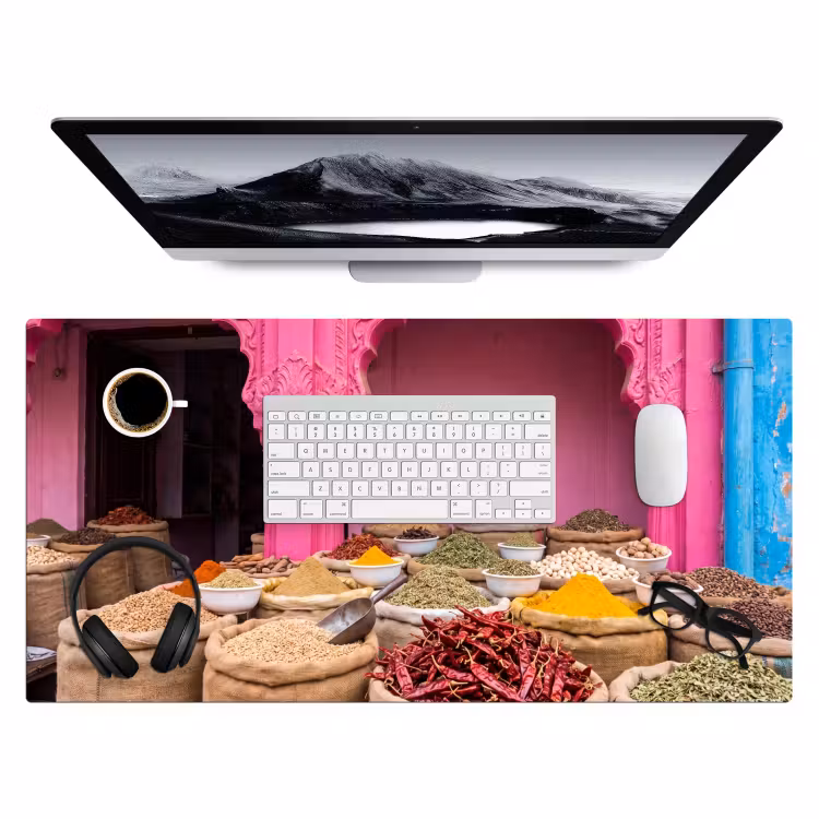 Bureau onderlegger - Kruiden - Markt - Roze — 4