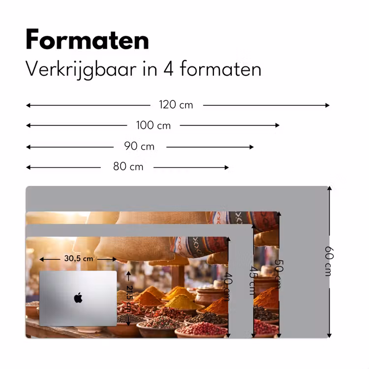 Bureau onderlegger - Specerijen - Markt - Kleurrijk — 8