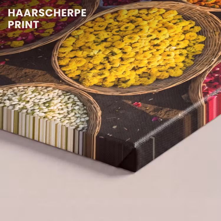 Canvas schilderij - Bloemen - Markt - Kleurrijk — 4
